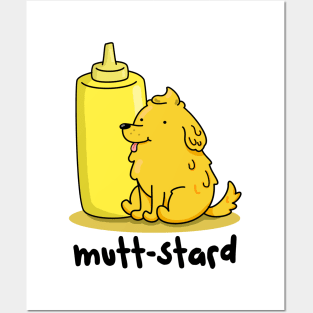 Mutt-stard Cute Mustard Dog Pun Posters and Art